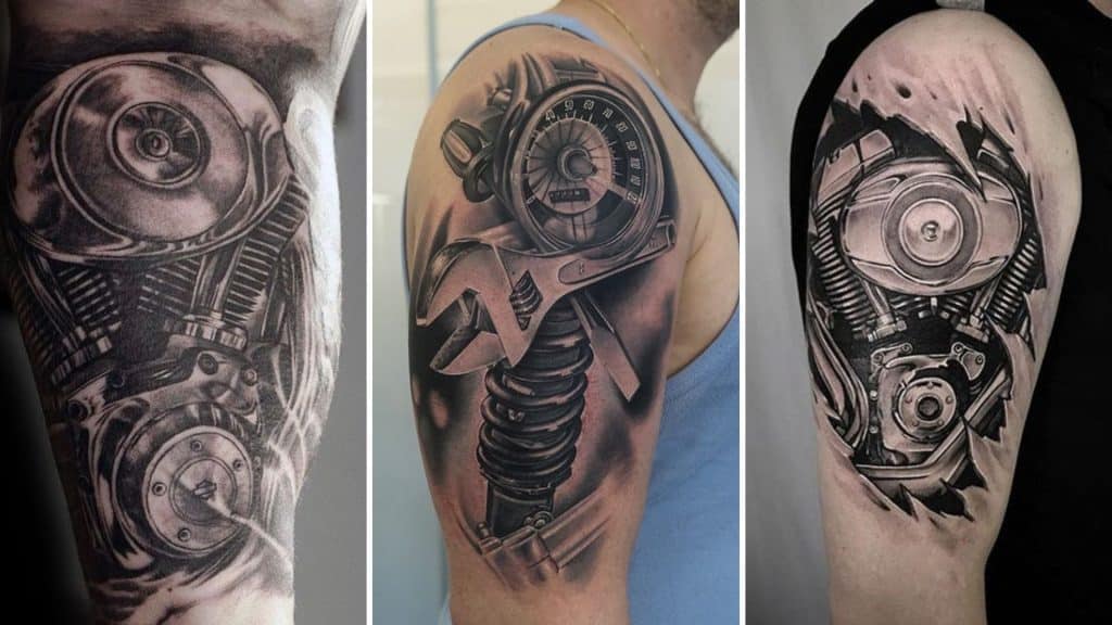 Harley Engine Tattoos for Men