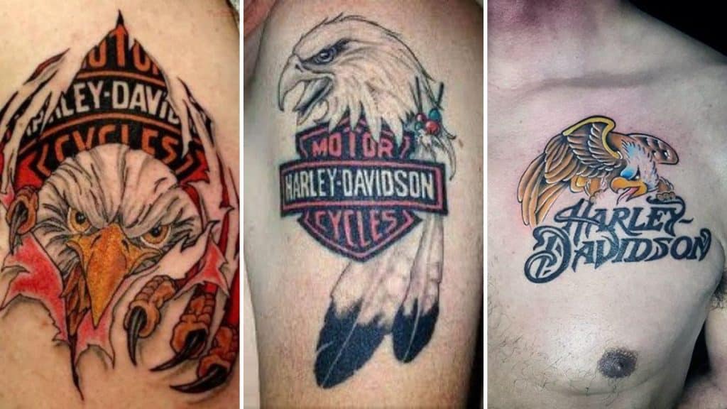 Harley Davidson Tattoos with Eagle Designs