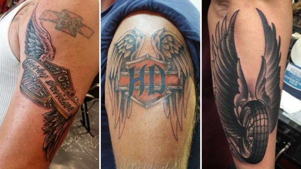 Harley Davidson Tattoos with Wings