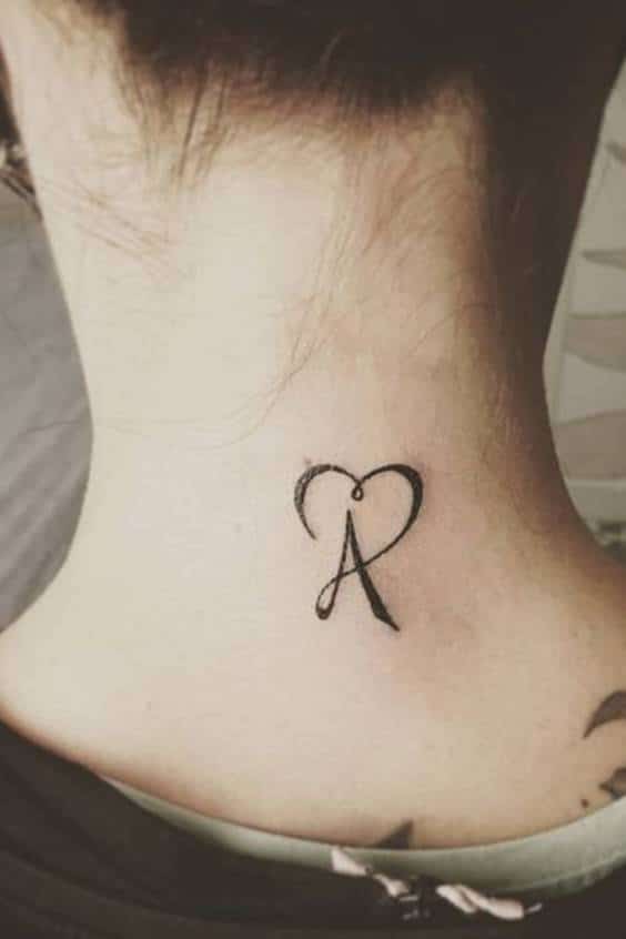 Beautiful A Letter Initial Tattoo Designs and Ideas