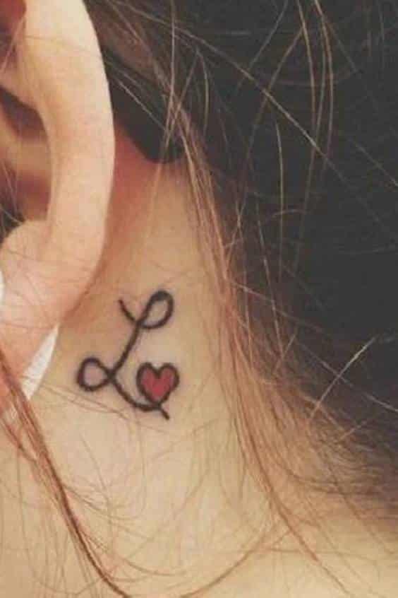 Behind the Ear Tattoo Designs For Women