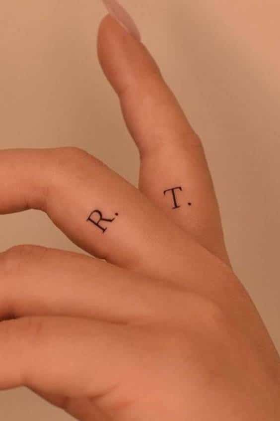 R T Letter Initial Tattoos