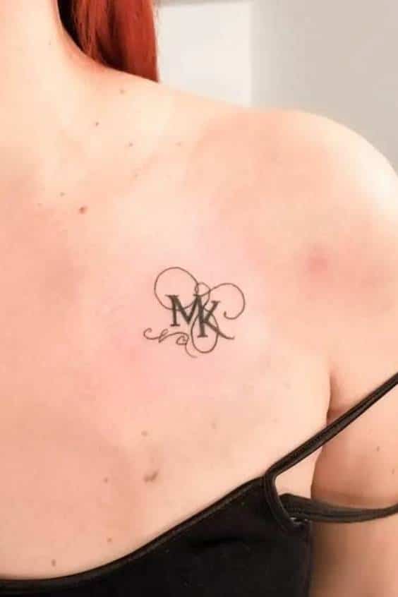 M K Unique Initial Tattoos For Men and Women