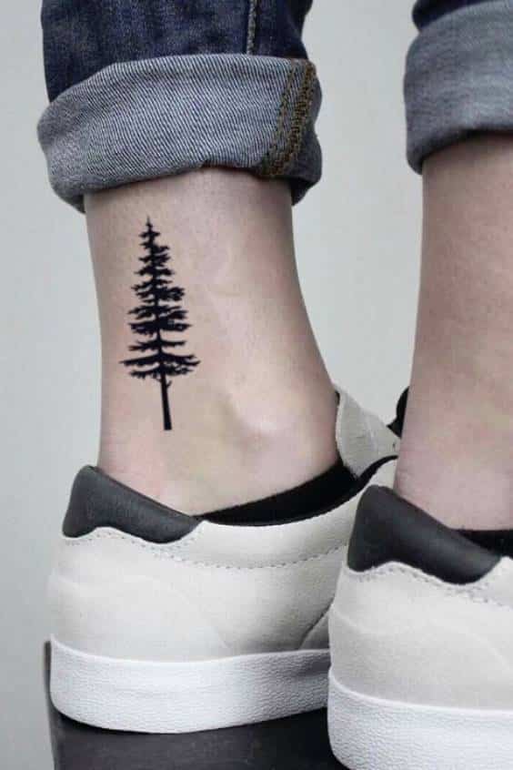 Pine Tree Temporary Fake Tattoo
