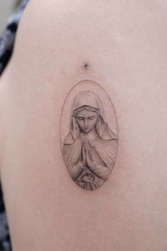 Catholic Mary Tattoo Designs in Different Styles