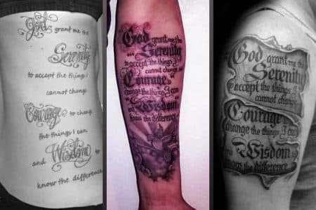 Serenity Prayer Tattoos for Inner Strength