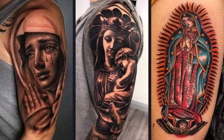 Virgin Mary Tattoos That Radiate Spiritual Beauty