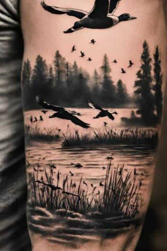 Duck Hunting Tattoo Idea