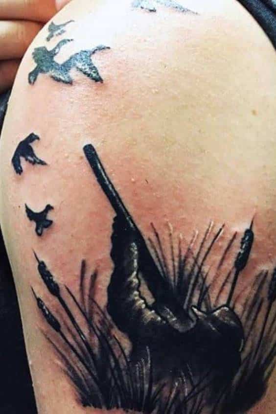 best hunting tattoos from deer to wild birds.