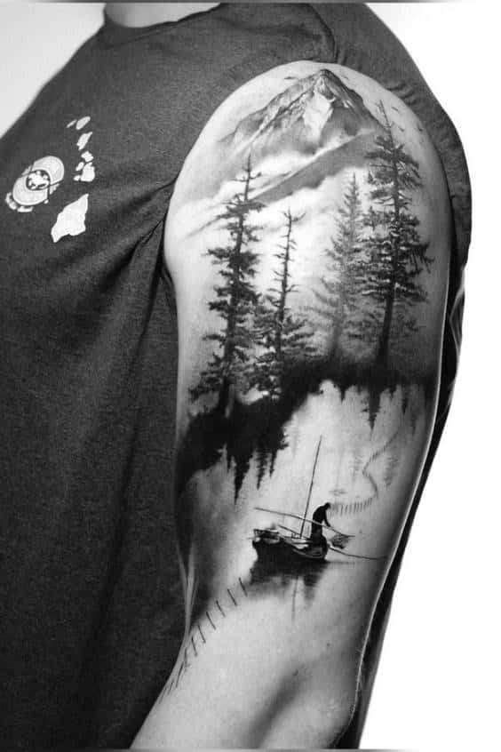 Nature Inspired Hunting Tattoos on Sleeve