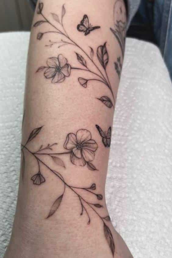 Vine wrap around tattoo