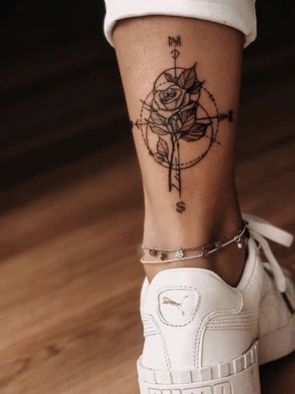 Geometric Rose Tattoos