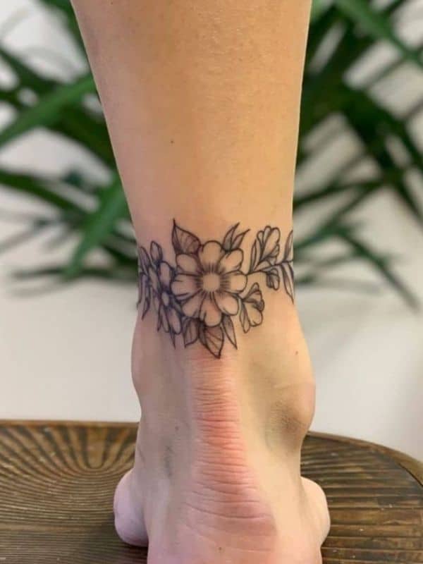 Floral Ankle Tattoos
