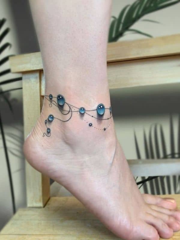 Beautiful and Elegant Ankle Tattoo