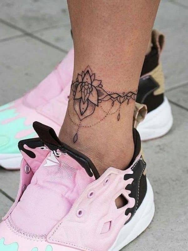 Geometric Tattoo on Ankle
