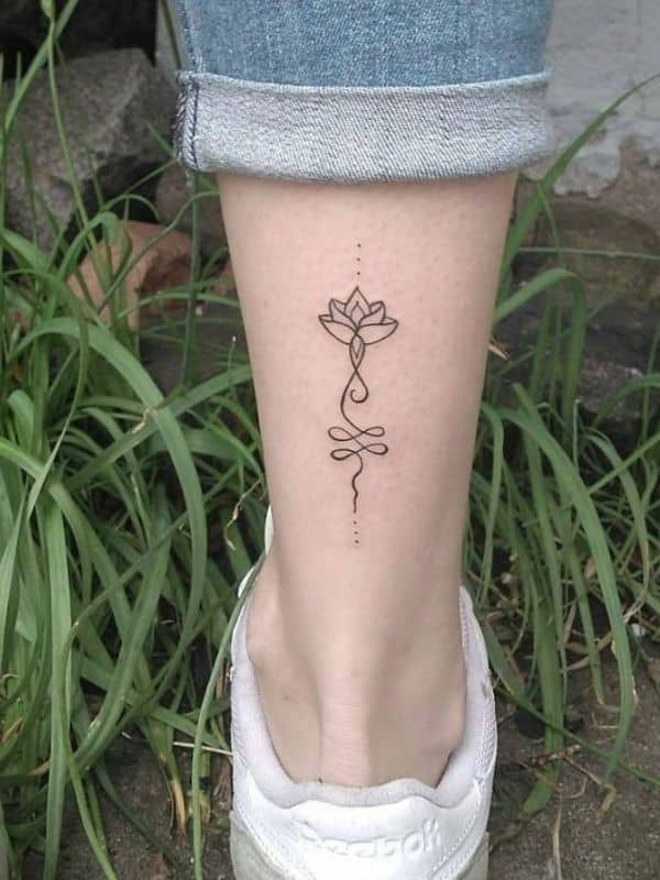 Beautiful minimalist Ankle Tattoo