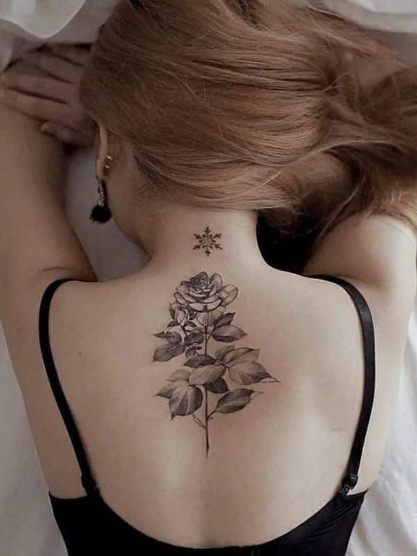Beautiful Floral Back Tattoos