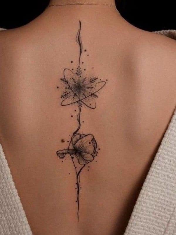 Rose Spine Tattoo