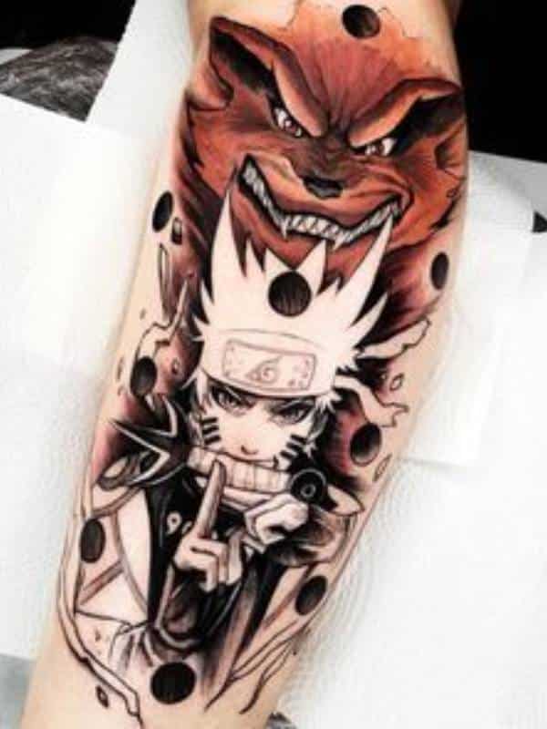 Meaningful Naruto Kurama tattoo