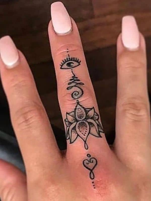 Tribal Tattoo on Finger