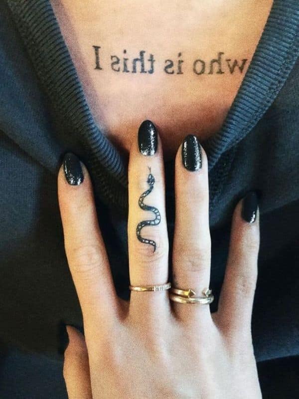 Snake Tattoos on Finger