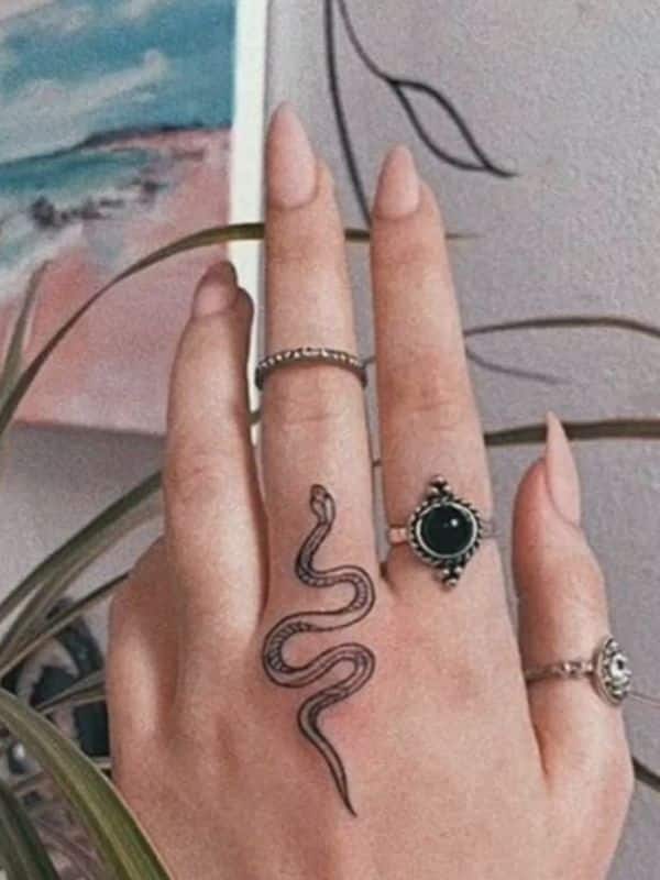 Snake Tattoos on Hand