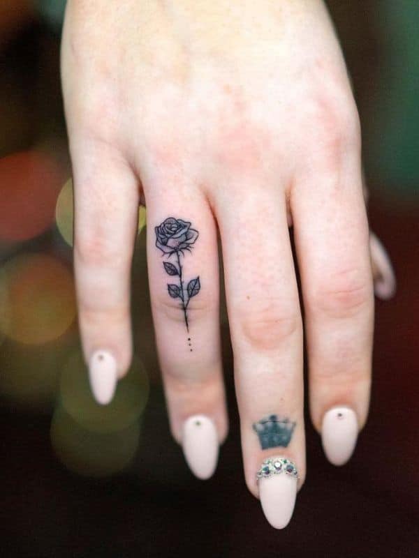 Black Floral Tattoos