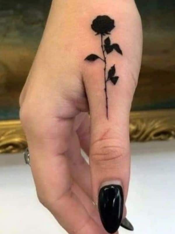 Black Floral Tattoos
