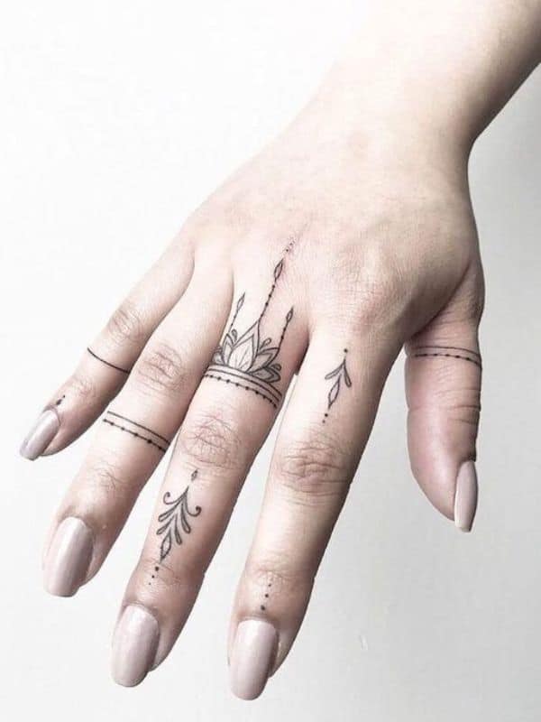 Tribe Tattoos on Fingers