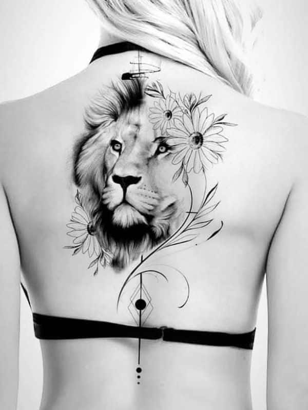 Lion Tattoos on Back