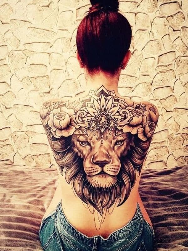Lion Tattoo on Full Back