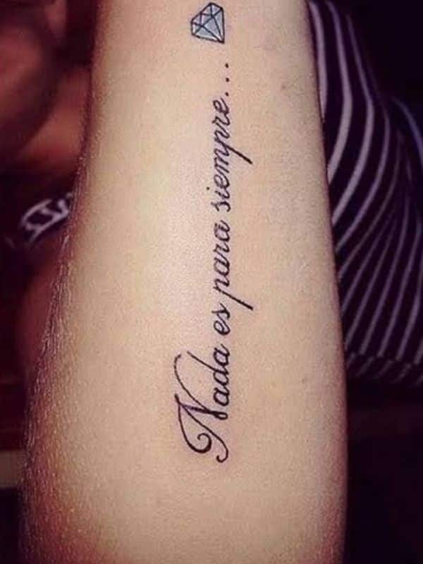Quote Tattoo on Sleeve
