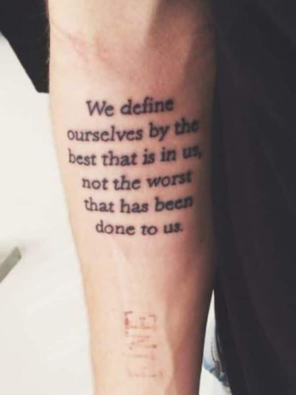 Meaningful Quote Tattoo on Arm