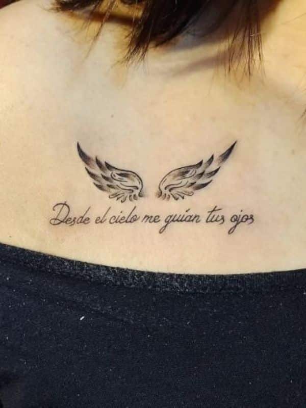 Quote Tattoo on Chest
