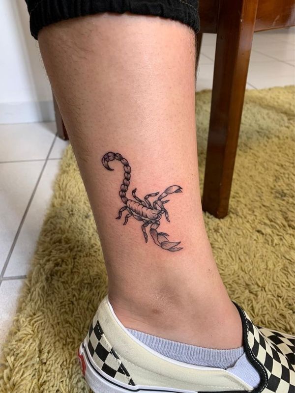 Scorpion Tattoo on Leg