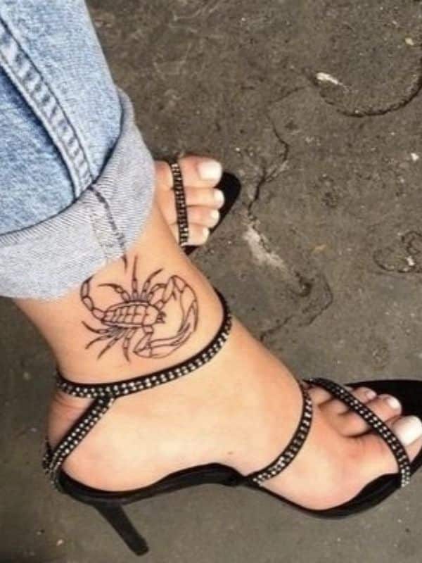 Scorpion Tattoos on Ankle