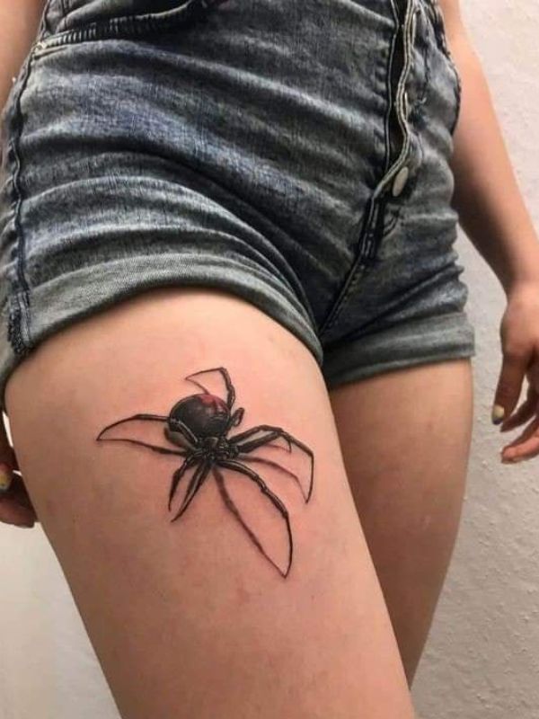 Spider Tattoo on Leg