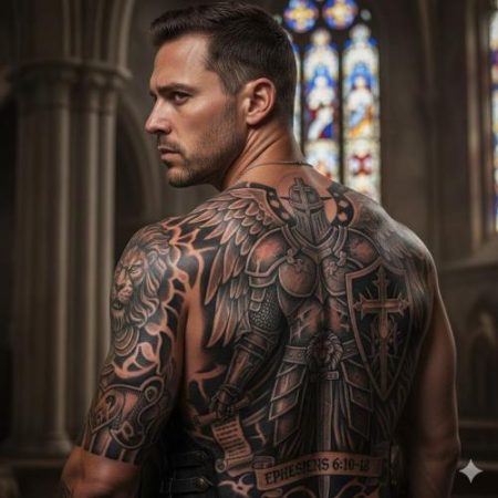 The Spiritual Sentinel: 45+ Expressing Belief with Armor of God Tattoo The Spiritual Sentinel 45+ Expressing Belief with Armor of God Tattoo
