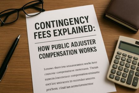 Contingency Fees Explained How Public Adjuster Compensation Works