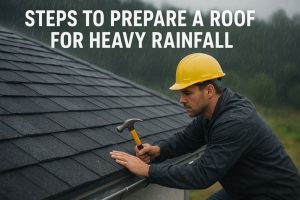 Prepare roof for heavy rainfall