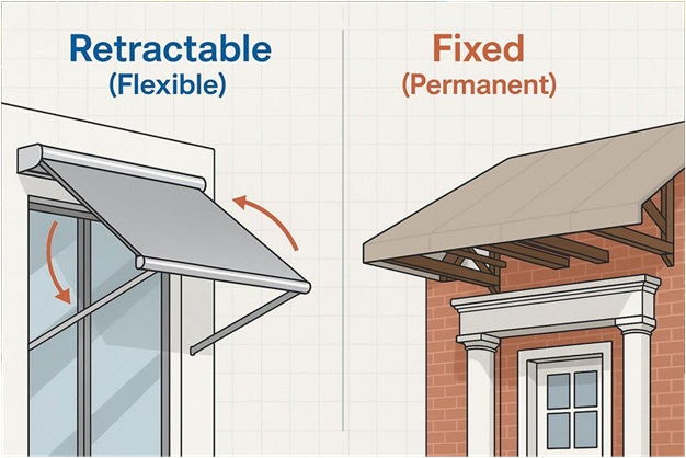 fixed vs retractable shade