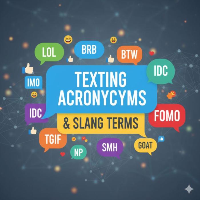 Common Texting Acronyms and Slang Terms