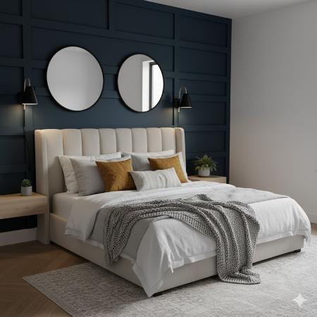 Dramatic Bedroom feature wall