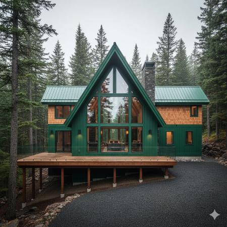 Mountain Retreat with Forest Green Accents