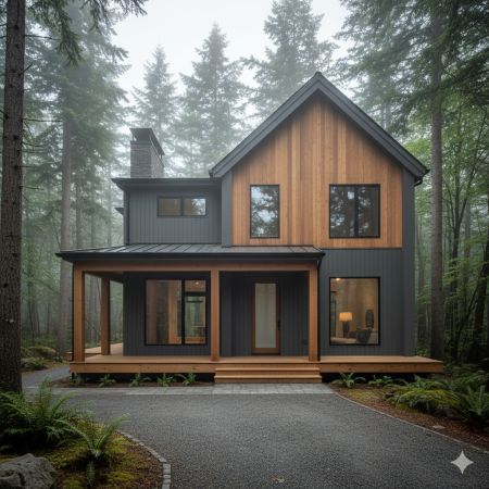 Nordic-Inspired Grey with Natural Wood